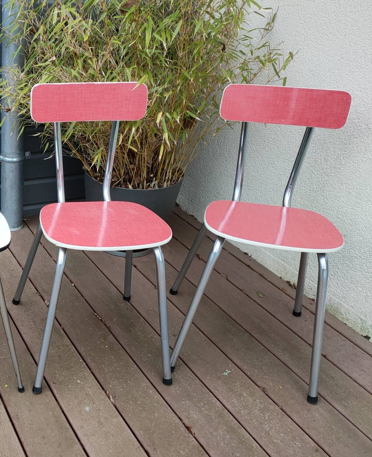 Paire de chaises en formica vintage