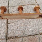 Coat rack 3 veined solid blond wooden pads