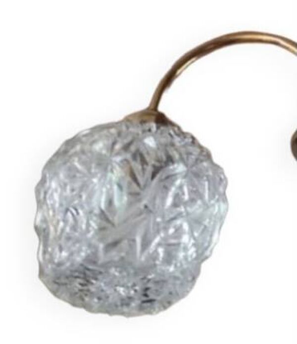 Lustre vibtage en cristal et bronze
