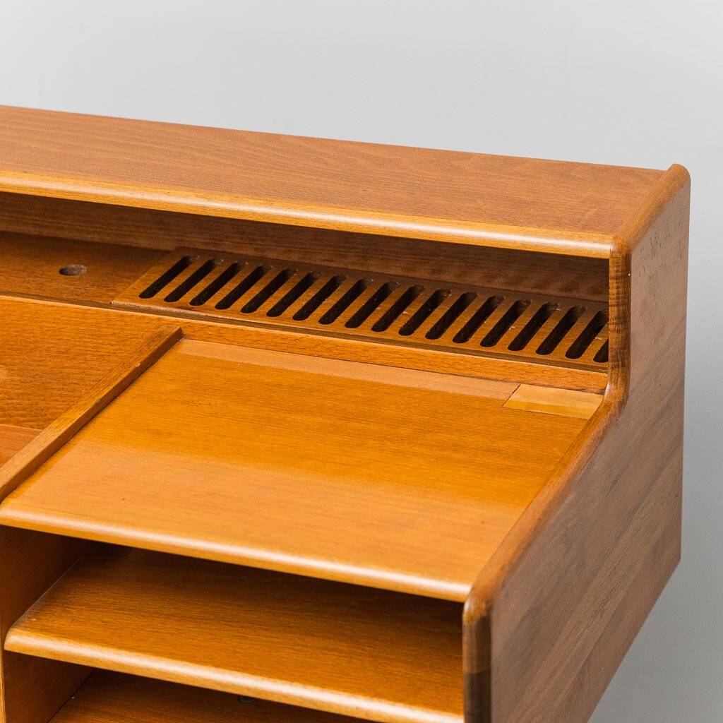 Table d'appoint FIMSA avec piédestal en métal, modernisme vintage des années 1960.