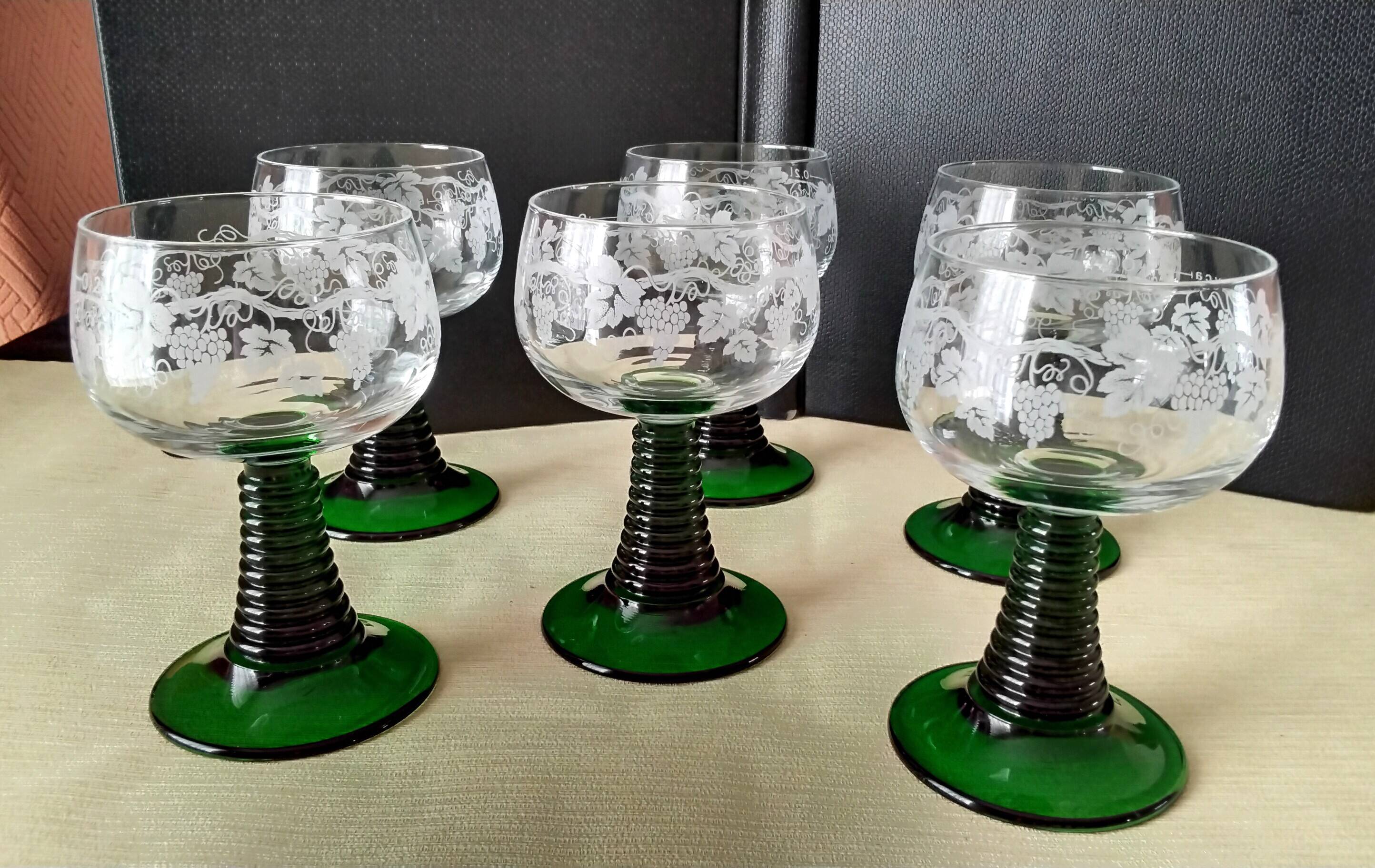 6 large tasting glasses for Alsace wine