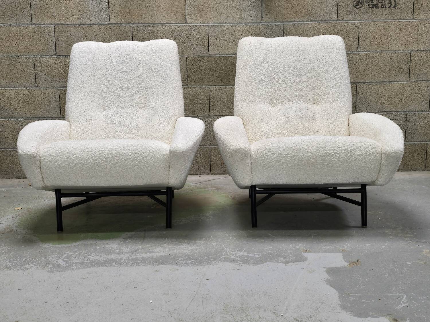 Fauteuils design vintage Claude VASSAL, 1950