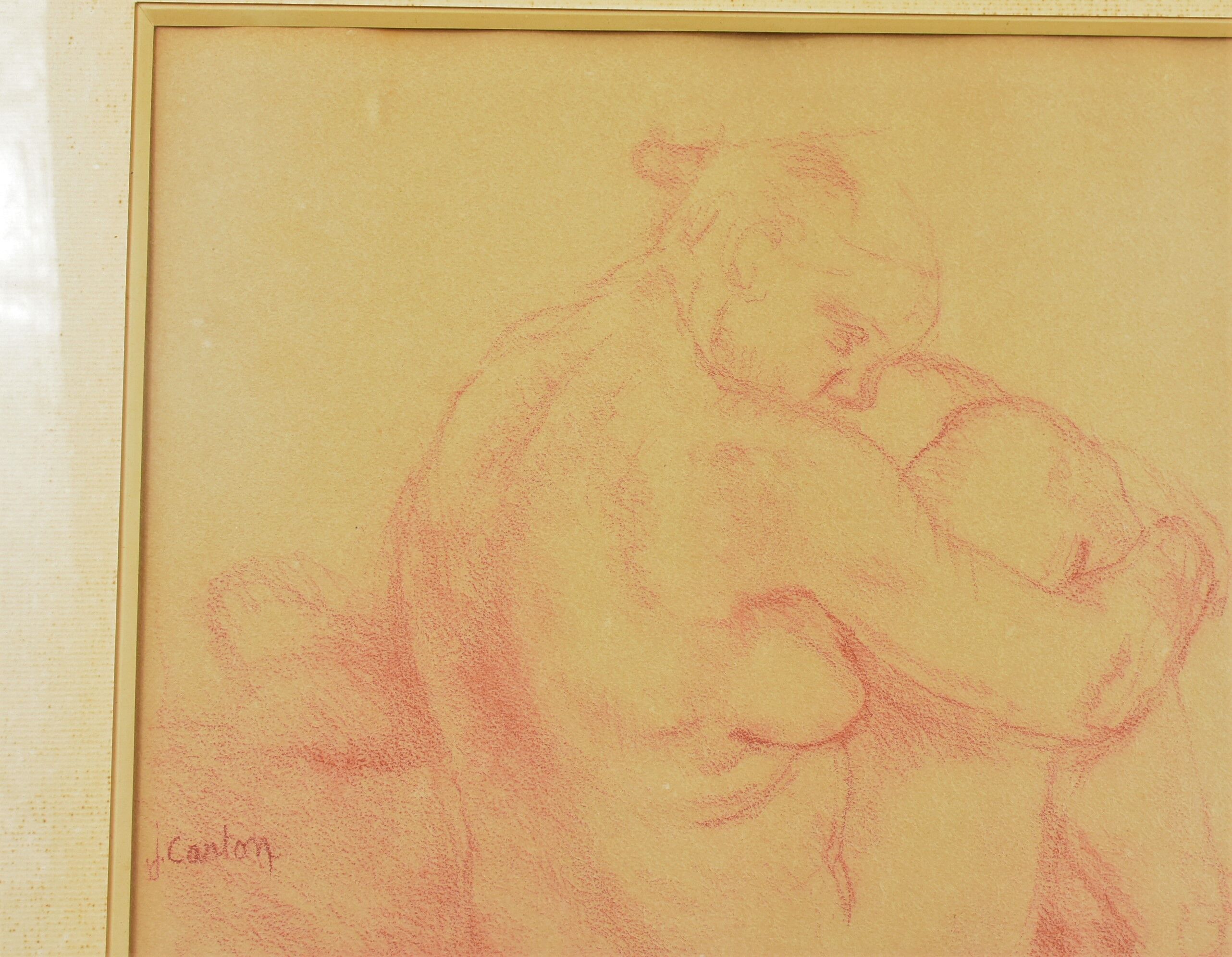 Sanguine "femme nue" by Jean Carton.