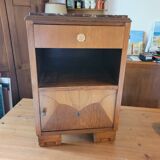 Art Deco bedside table with marble tops.