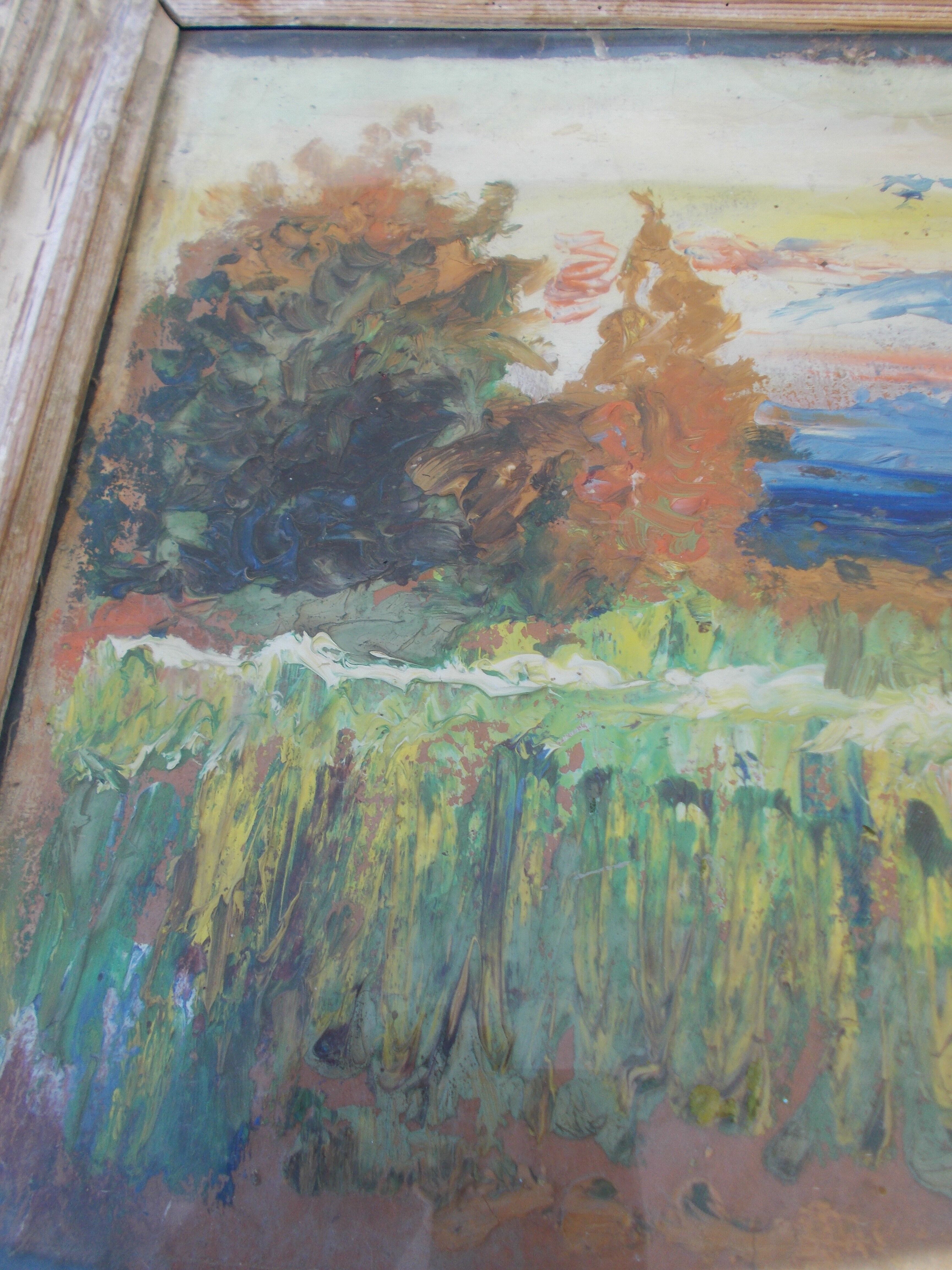 Tableau huile sur toile daté 1904