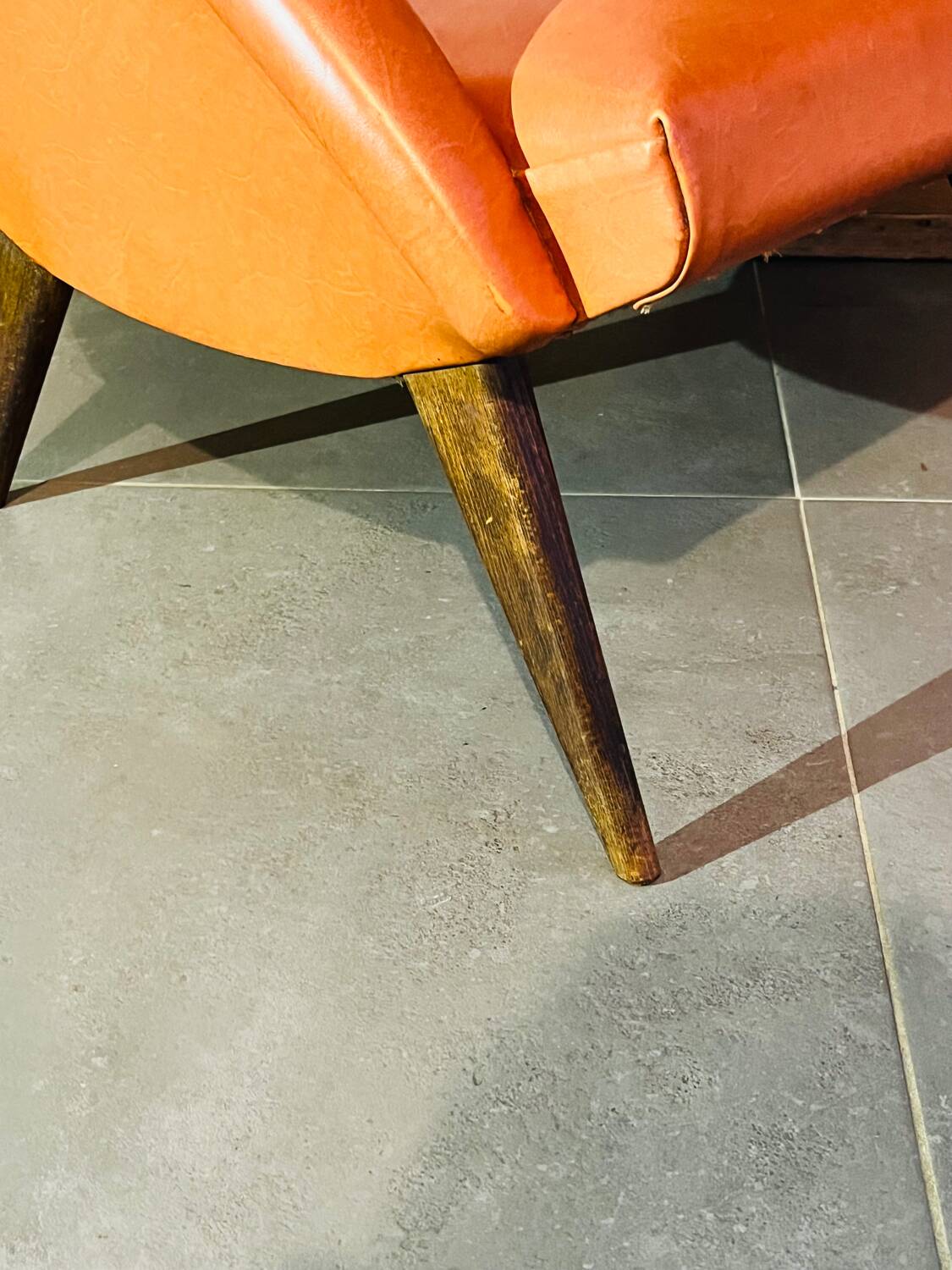 Caramel armchair from the 70s