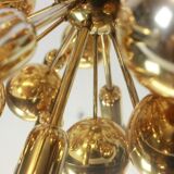 Sputnik ceiling lamp in brass or wall lamp by Cosack Germany 1970s