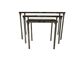 Ensemble de 3 tables gigognes vintage / tables d'appoint avec céramique