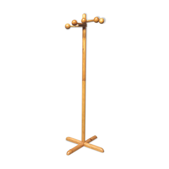 Porte manteaux sur pied 5 patères boules bois orientables
