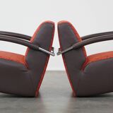 Set of 2 Leolux design armchairs model Scylla with extra back pillow