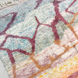 Moroccan Berber carpet beni ouarain mottled with colorful patterns 308x212cm