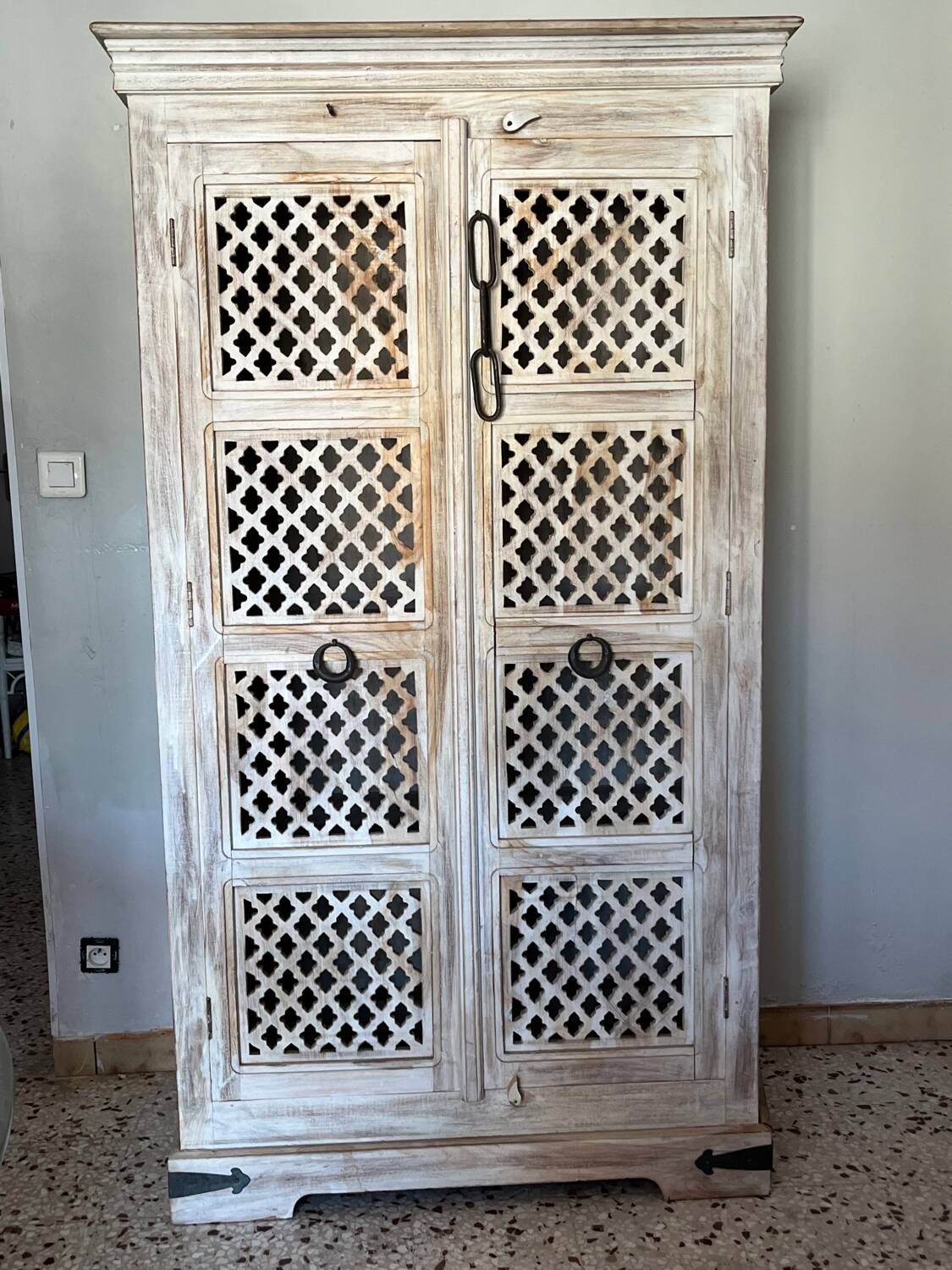 Handcrafted wooden cabinet