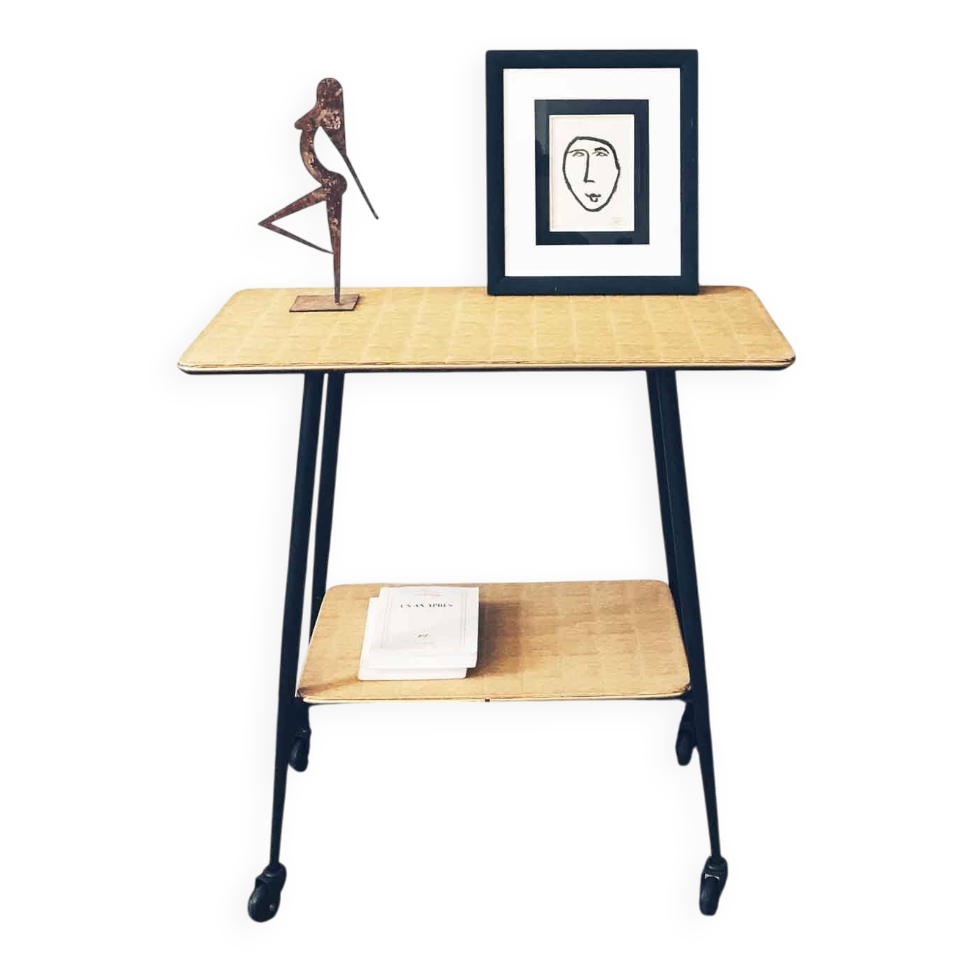 Vintage and chic trolley on wheels