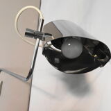 Pair of large chrome wall lamps from the 70s