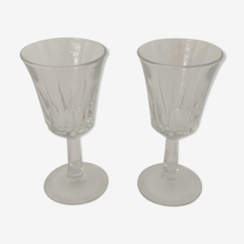 Set of 2 liqueur foot glasses