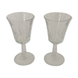 Set of 2 liqueur foot glasses