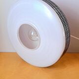 Silkscreened glass pendant light, 1950.