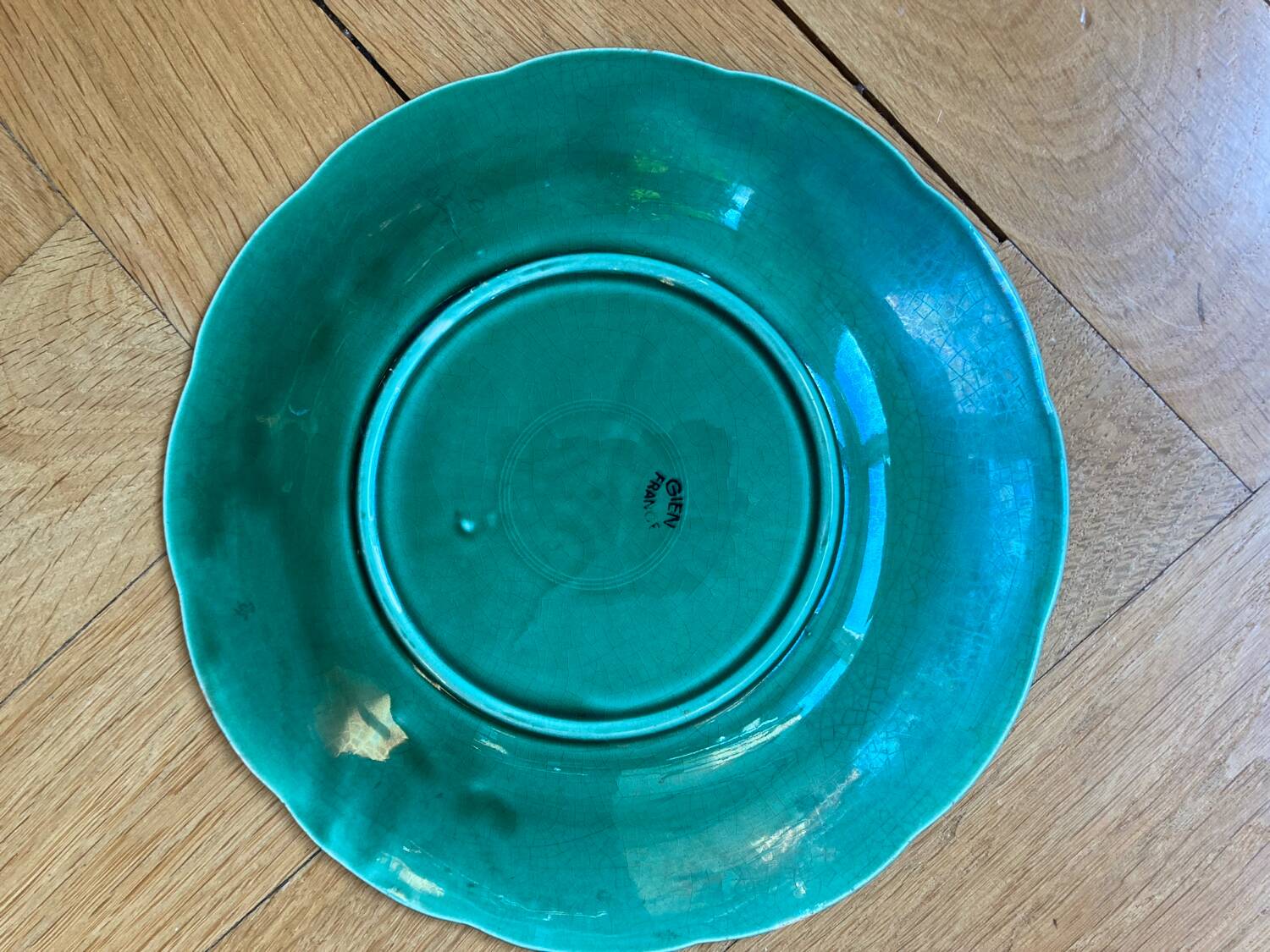 Gien Leaf Slush Dessert Plates