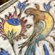 Ancient Persian tile in glazed earthenware