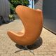 Fritz Hansen Egg Chair 07-'63 Cognac Camel vintage leather NEW CONDITION!!