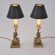 Paire de lampes chandeliers griffons de style néogothique, Angleterre années 1880