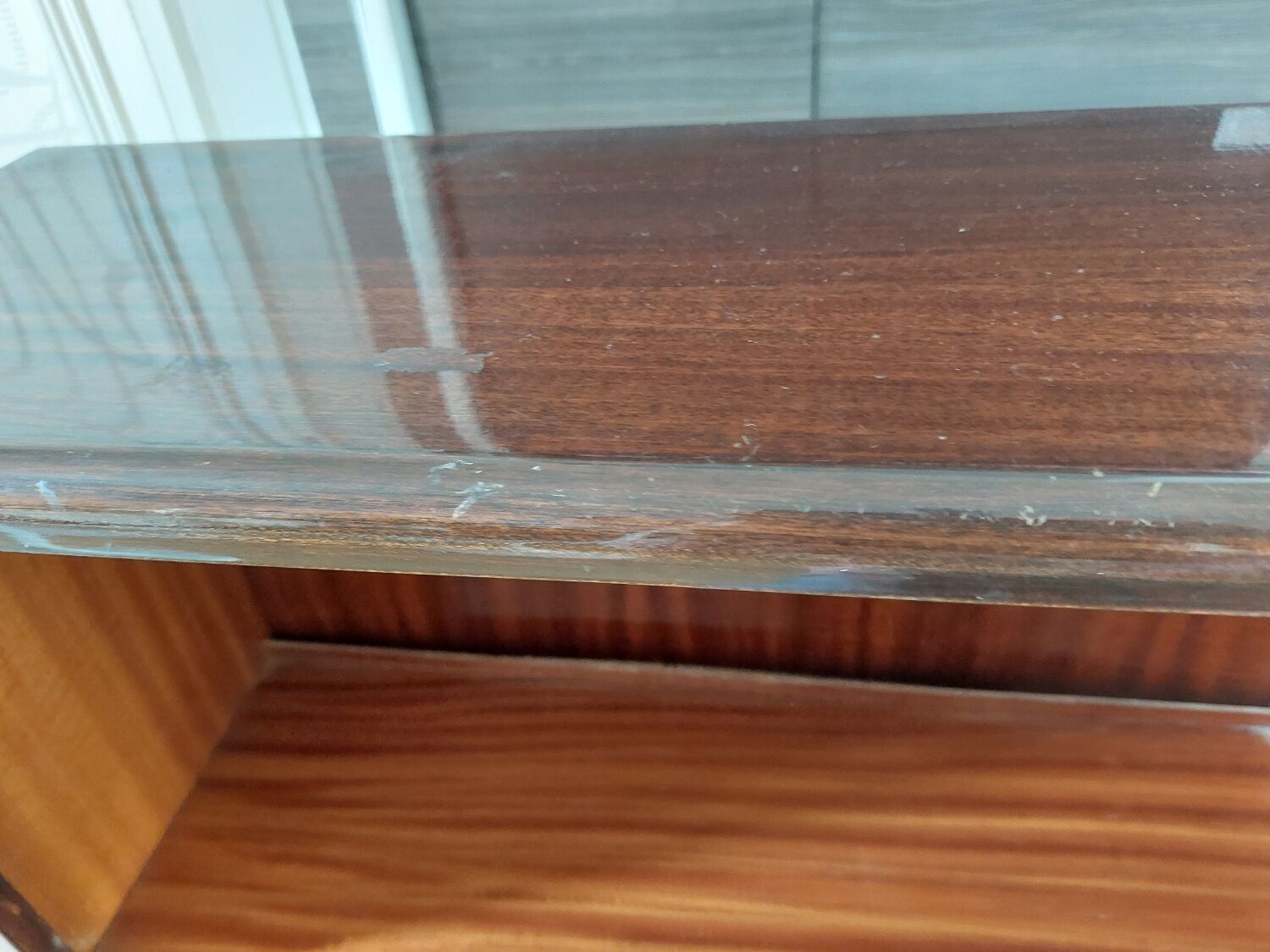 Small mahogany shelf