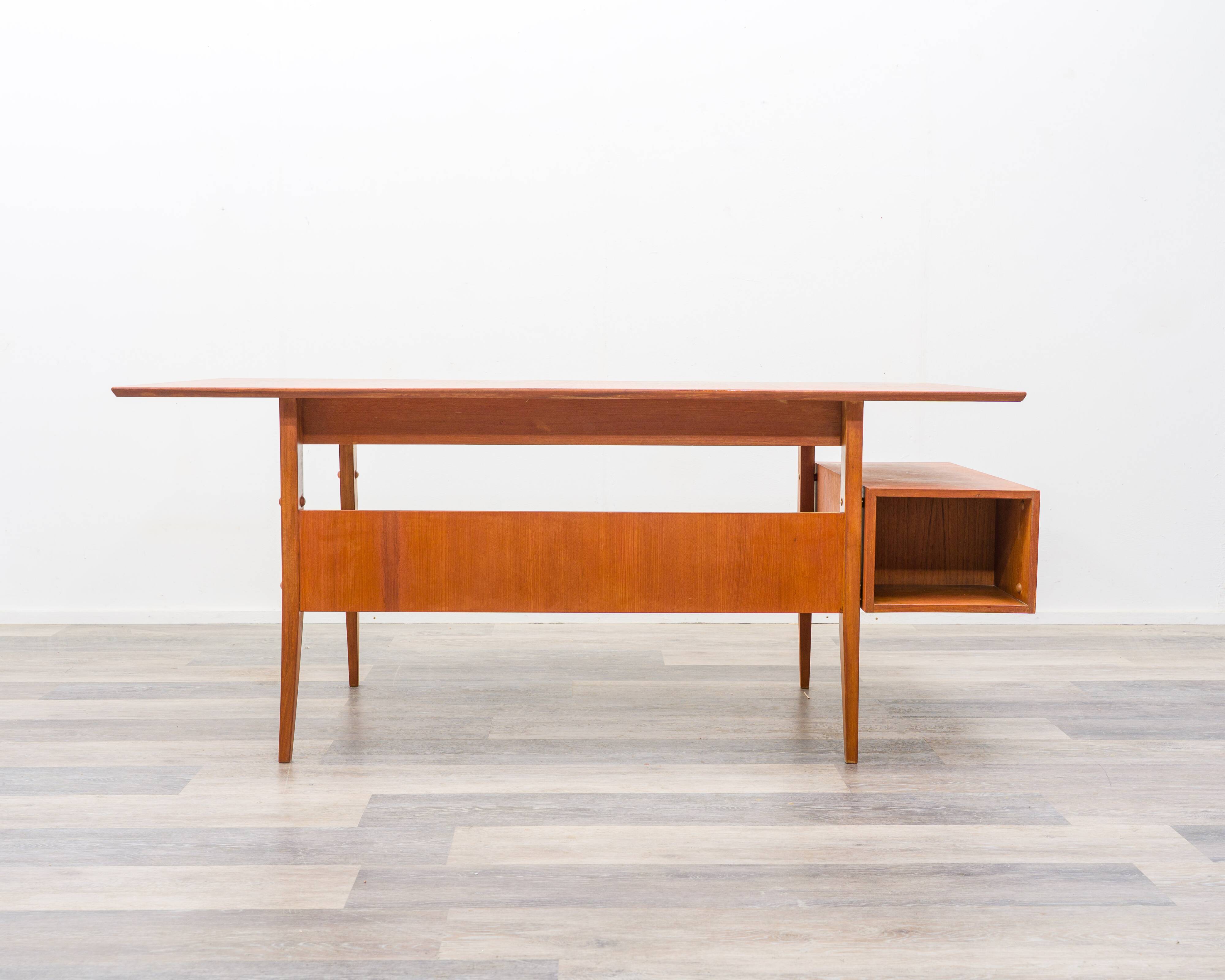 Filigree Danish-style desk, 1960s, in teak