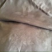 Nappe ancienne damassée gris taupe 200cm x 260cm