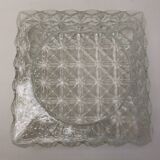 Old vintage ceiling light molded glass suspension chandelier