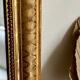 Old mirror louis philippe gilded rare gold leaf carved fireplace  109x152cm