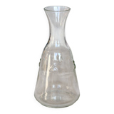 Vintage glass carafe with embossed bee motifs