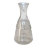 Carafe vintage en verre à motifs abeille en relief