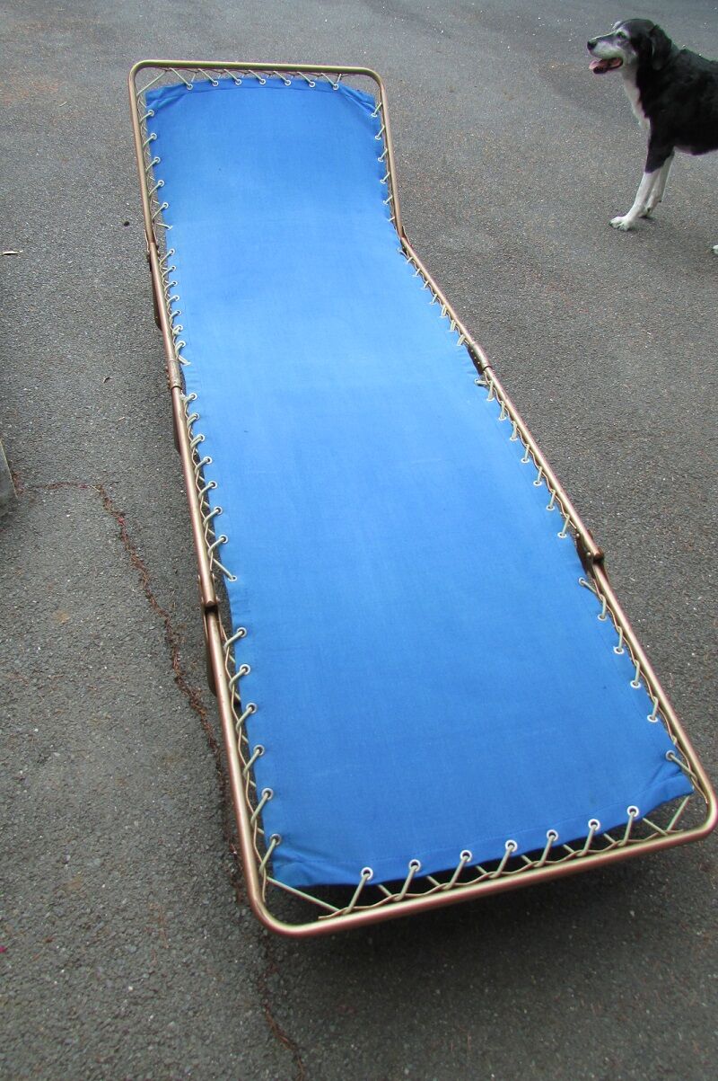 Camp bed, vintage relax, Lafuma foldable extra bed