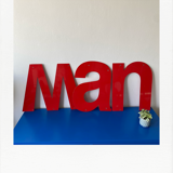 Ancient letter sign aluminium dibond