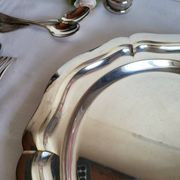 Plat de Service Rond en métal argenté Quist Alpacca