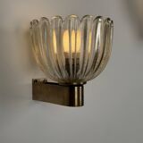 Pair of Murano glass wall sconces by E. Barovier, Italy 1940
