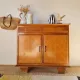 Art Deco buffet from the 1950s in oak and herringbone.