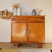 Buffet mado ancien Art Déco / 1950 en chêne et chevrons