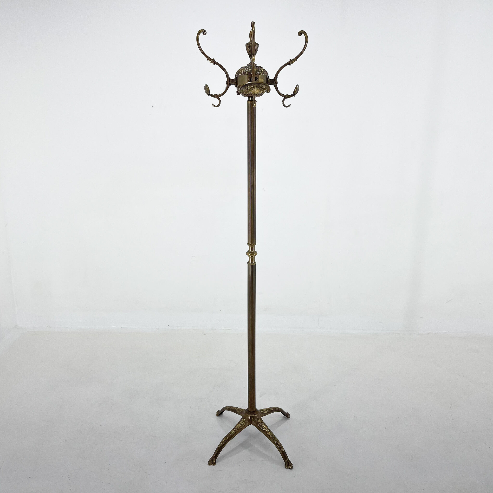 Mid-century Italian Ornate Brass Coat Hanger