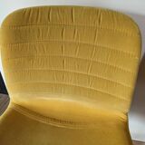 Set of 2 mustard chairs with chrome legs Made in Italy