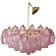 Murano Glass Sputnik Chandelier poliedro pink