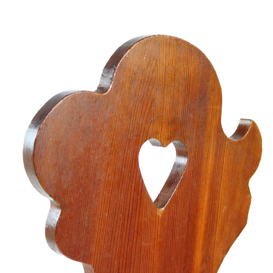 Chaise de salle à manger de style folklorique en bois, Tchécoslovaquie 1973