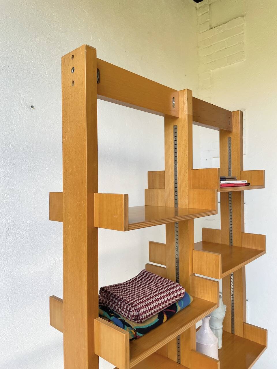 Bookcase on solid beech legs from the 80s