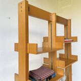 Bookcase on solid beech legs from the 80s