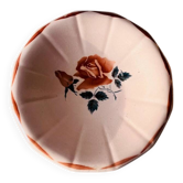 Plat ancien Digoin Sarreguemines modèle Frégate à décor floral rose