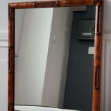 Mirror to install in carved wood bamboo way 50s