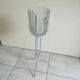 Large Champagne bucket in pressed molded glass and its support.