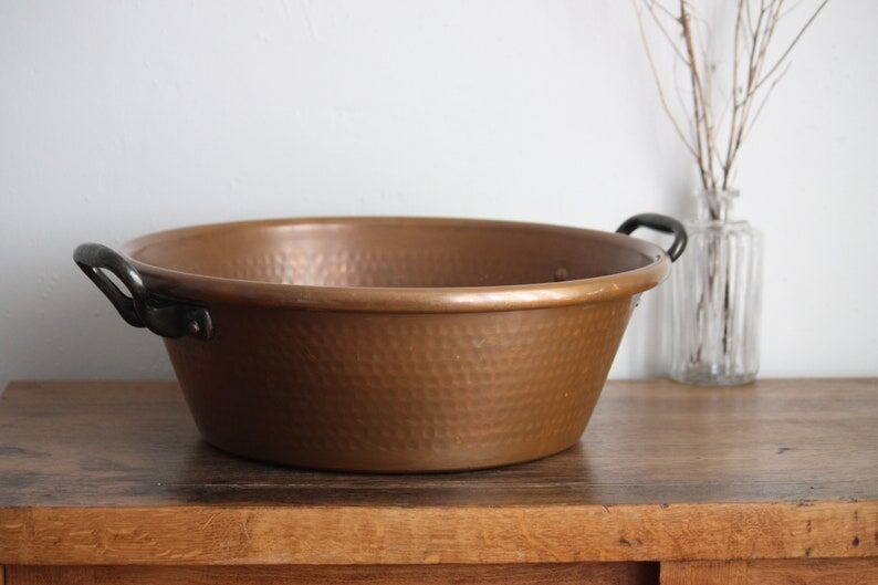 Hammered copper basin