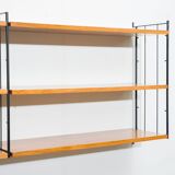 Etagère String années 60, étagères en noyer