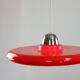 Space-Age Saucer Pendant in Red Plexiglas from Guzzini, 1960s